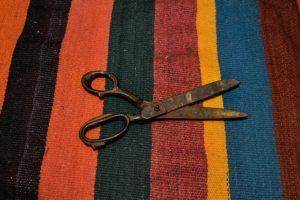 scissor on carpet 